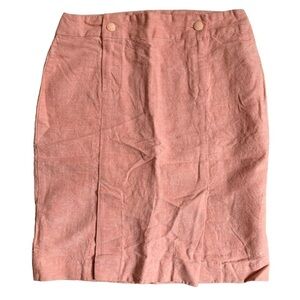 Gamma 100% Linen Midi Pencil Skirt